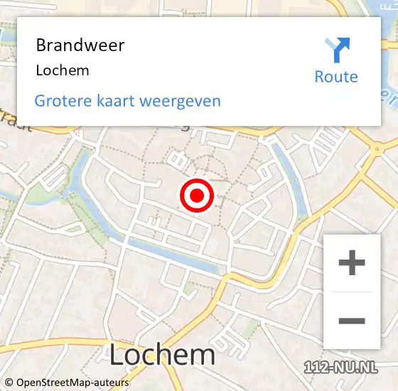 Locatie op kaart van de 112 melding: Brandweer Lochem op 8 mei 2018 15:18