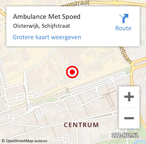 Locatie op kaart van de 112 melding: Ambulance Met Spoed Naar Oisterwijk, Schijfstraat op 8 mei 2018 16:55