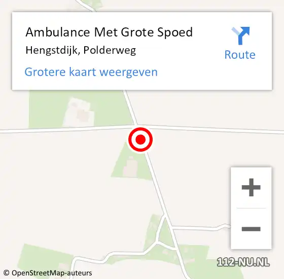 Locatie op kaart van de 112 melding: Ambulance Met Grote Spoed Naar Hengstdijk, Polderweg op 8 mei 2018 17:04