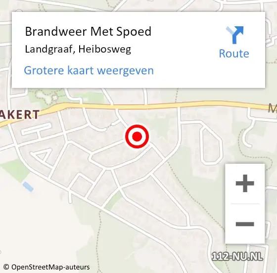 Locatie op kaart van de 112 melding: Brandweer Met Spoed Naar Landgraaf, Heibosweg op 9 mei 2018 15:31