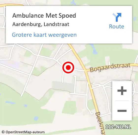 Locatie op kaart van de 112 melding: Ambulance Met Spoed Naar Aardenburg, Landstraat op 9 mei 2018 15:54