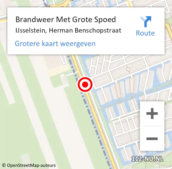 Locatie op kaart van de 112 melding: Brandweer Met Grote Spoed Naar IJsselstein, Herman Benschopstraat op 9 mei 2018 18:58