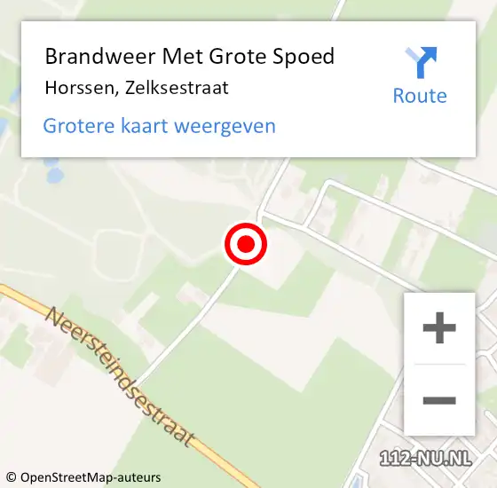 Locatie op kaart van de 112 melding: Brandweer Met Grote Spoed Naar Horssen, Zelksestraat op 9 mei 2018 20:07