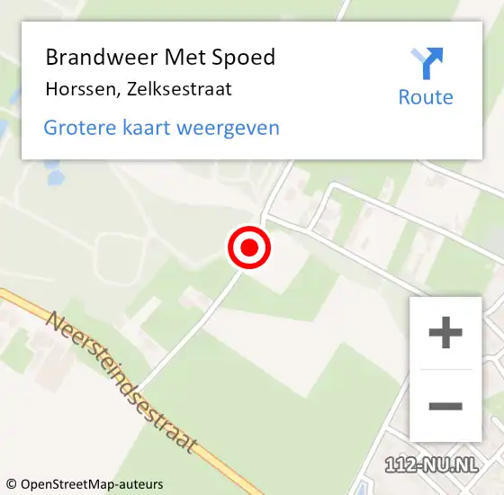 Locatie op kaart van de 112 melding: Brandweer Met Spoed Naar Horssen, Zelksestraat op 9 mei 2018 20:53