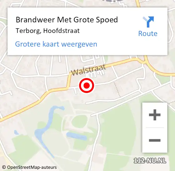 Locatie op kaart van de 112 melding: Brandweer Met Grote Spoed Naar Terborg, Hoofdstraat op 10 mei 2018 00:16