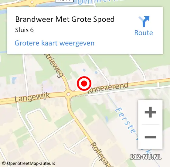 Locatie op kaart van de 112 melding: Brandweer Met Grote Spoed Naar Sluis 6 op 24 februari 2014 18:06