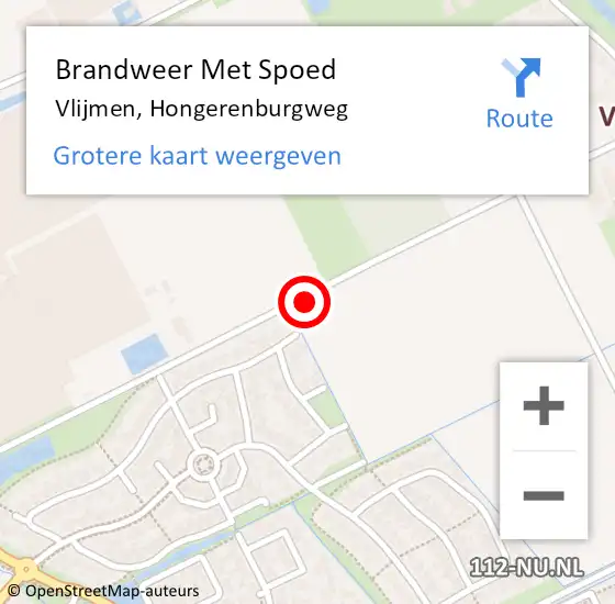 Locatie op kaart van de 112 melding: Brandweer Met Spoed Naar Vlijmen, Hongerenburgweg op 10 mei 2018 13:21