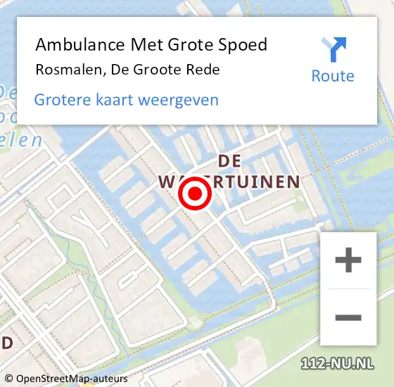 Locatie op kaart van de 112 melding: Ambulance Met Grote Spoed Naar Rosmalen, De Groote Rede op 10 mei 2018 16:15
