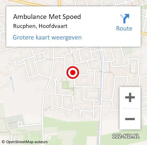 Locatie op kaart van de 112 melding: Ambulance Met Spoed Naar Rucphen, Hoofdvaart op 11 mei 2018 00:43