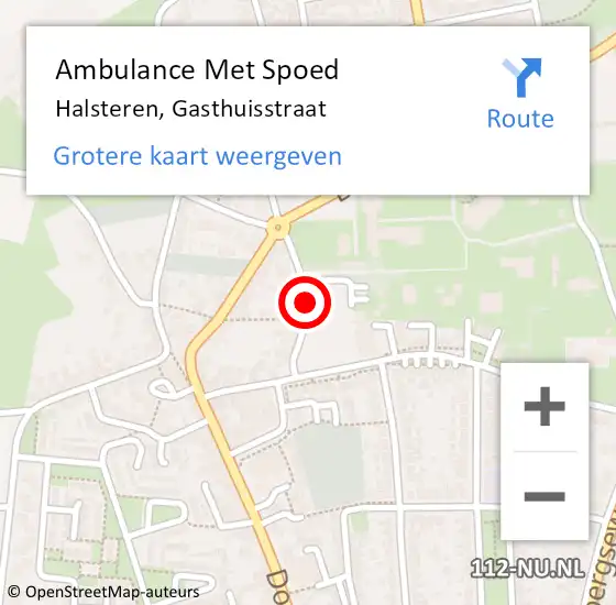 Locatie op kaart van de 112 melding: Ambulance Met Spoed Naar Halsteren, Gasthuisstraat op 11 mei 2018 15:34