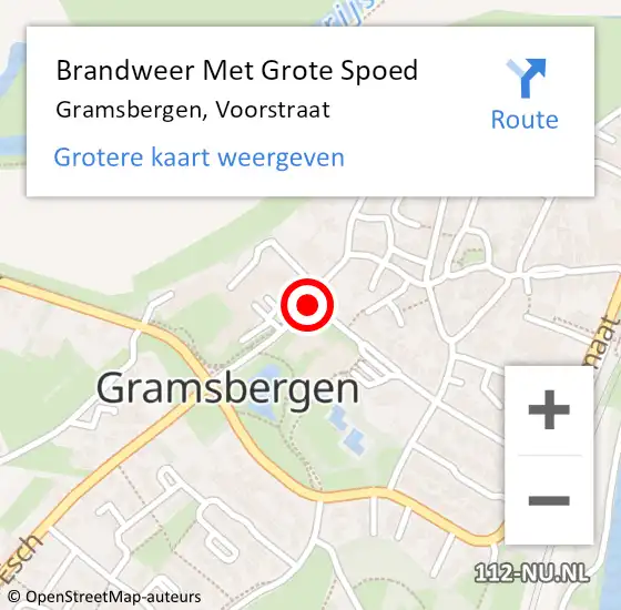 Locatie op kaart van de 112 melding: Brandweer Met Grote Spoed Naar Gramsbergen, Voorstraat op 11 mei 2018 16:40