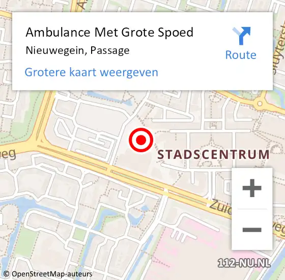 Locatie op kaart van de 112 melding: Ambulance Met Grote Spoed Naar Nieuwegein, Passage op 11 mei 2018 22:43