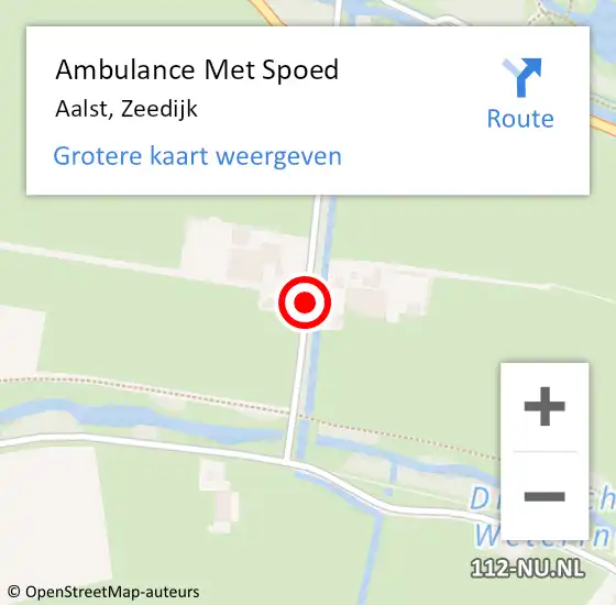 Locatie op kaart van de 112 melding: Ambulance Met Spoed Naar Aalst, Zeedijk op 12 mei 2018 05:30