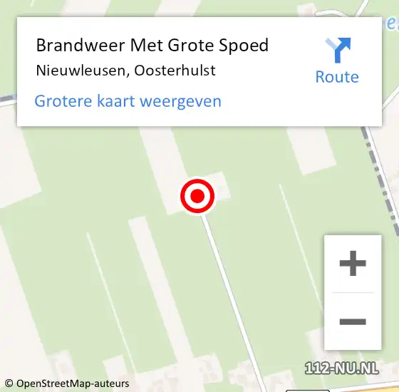 Locatie op kaart van de 112 melding: Brandweer Met Grote Spoed Naar Nieuwleusen, Oosterhulst op 12 mei 2018 05:59