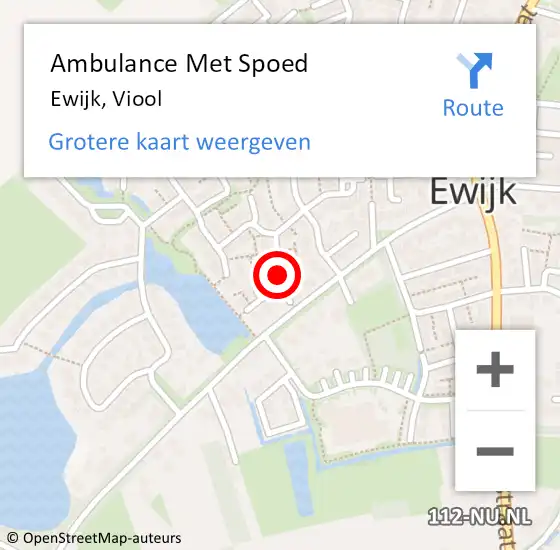 Locatie op kaart van de 112 melding: Ambulance Met Spoed Naar Ewijk, Viool op 12 mei 2018 14:43