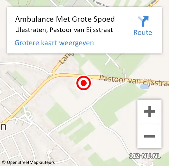 Locatie op kaart van de 112 melding: Ambulance Met Grote Spoed Naar Ulestraten, Pastoor van Eijsstraat op 25 februari 2014 02:28