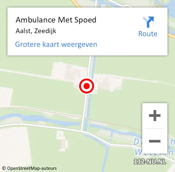 Locatie op kaart van de 112 melding: Ambulance Met Spoed Naar Aalst, Zeedijk op 13 mei 2018 05:41