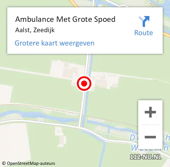 Locatie op kaart van de 112 melding: Ambulance Met Grote Spoed Naar Aalst, Zeedijk op 13 mei 2018 05:42