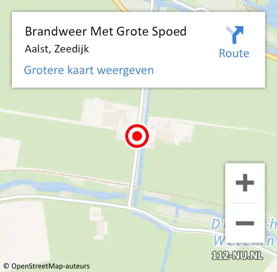 Locatie op kaart van de 112 melding: Brandweer Met Grote Spoed Naar Aalst, Zeedijk op 13 mei 2018 06:02