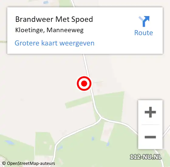 Locatie op kaart van de 112 melding: Brandweer Met Spoed Naar Kloetinge, Manneeweg op 13 mei 2018 10:49