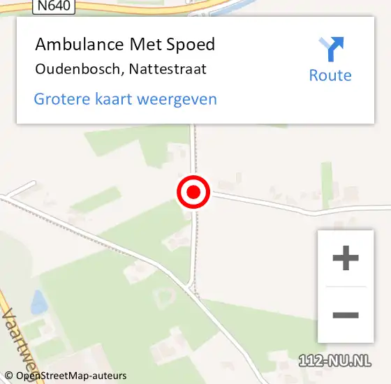 Locatie op kaart van de 112 melding: Ambulance Met Spoed Naar Oudenbosch, Nattestraat op 13 mei 2018 16:37