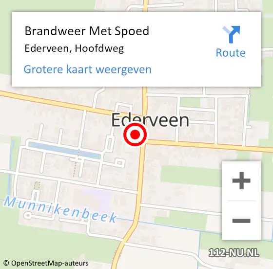 Locatie op kaart van de 112 melding: Brandweer Met Spoed Naar Ederveen, Hoofdweg op 13 mei 2018 18:26