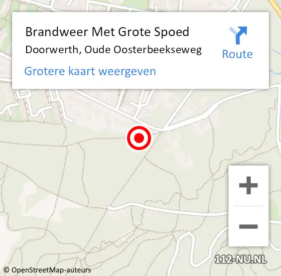 Locatie op kaart van de 112 melding: Brandweer Met Grote Spoed Naar Doorwerth, Oude Oosterbeekseweg op 19 mei 2018 20:11