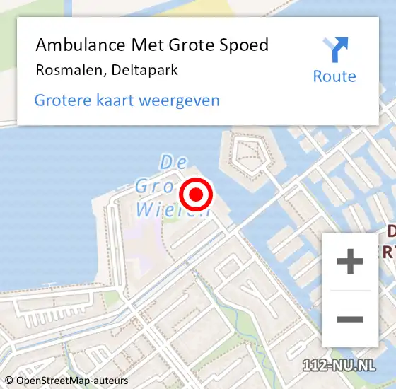 Locatie op kaart van de 112 melding: Ambulance Met Grote Spoed Naar Rosmalen, Deltapark op 19 mei 2018 22:21