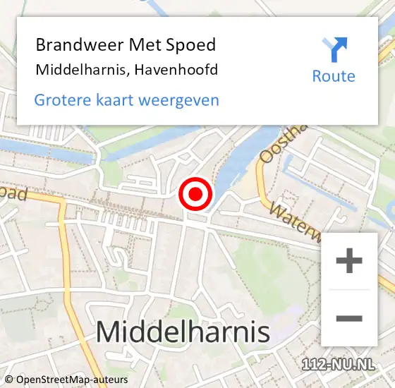 Locatie op kaart van de 112 melding: Brandweer Met Spoed Naar Middelharnis, Havenhoofd op 20 mei 2018 00:13