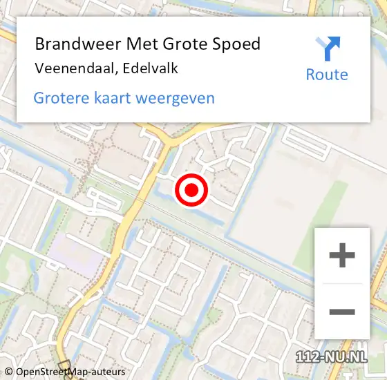 Locatie op kaart van de 112 melding: Brandweer Met Grote Spoed Naar Veenendaal, Edelvalk op 20 mei 2018 00:26