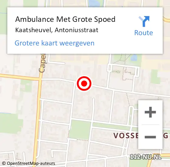 Locatie op kaart van de 112 melding: Ambulance Met Grote Spoed Naar Kaatsheuvel, Antoniusstraat op 20 mei 2018 17:29