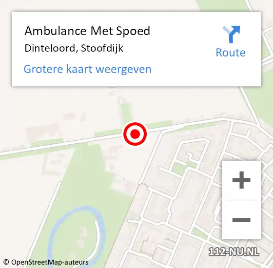 Locatie op kaart van de 112 melding: Ambulance Met Spoed Naar Dinteloord, Stoofdijk op 20 mei 2018 19:19
