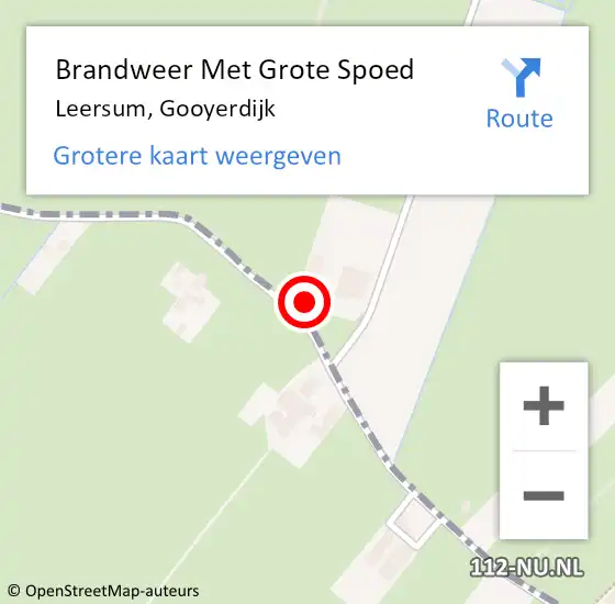 Locatie op kaart van de 112 melding: Brandweer Met Grote Spoed Naar Leersum, Gooyerdijk op 20 mei 2018 20:05