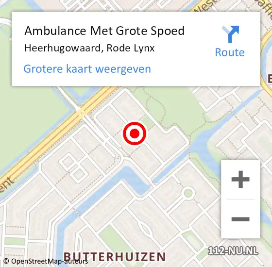 Locatie op kaart van de 112 melding: Ambulance Met Grote Spoed Naar Heerhugowaard, Rode Lynx op 20 mei 2018 21:10
