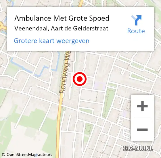 Locatie op kaart van de 112 melding: Ambulance Met Grote Spoed Naar Veenendaal, Aart de Gelderstraat op 21 mei 2018 05:24