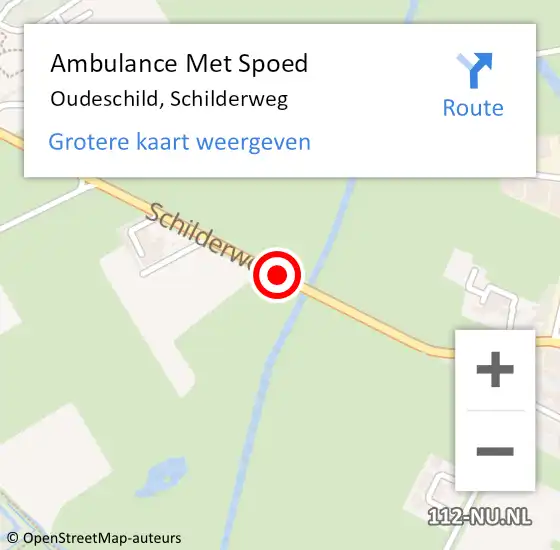 Locatie op kaart van de 112 melding: Ambulance Met Spoed Naar Oudeschild, Schilderweg op 21 mei 2018 10:43