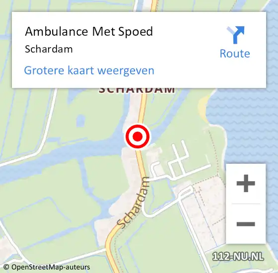 Locatie op kaart van de 112 melding: Ambulance Met Spoed Naar Schardam op 21 mei 2018 14:35