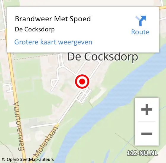 Locatie op kaart van de 112 melding: Brandweer Met Spoed Naar De Cocksdorp op 21 mei 2018 14:45