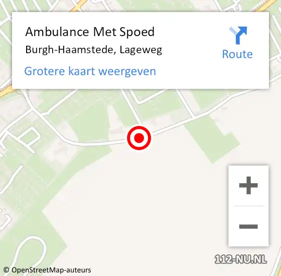 Locatie op kaart van de 112 melding: Ambulance Met Spoed Naar Burgh-Haamstede, Lageweg op 21 mei 2018 15:29