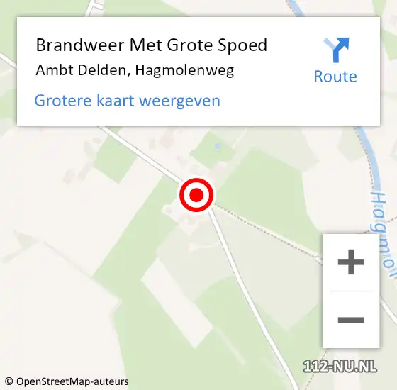 Locatie op kaart van de 112 melding: Brandweer Met Grote Spoed Naar Ambt Delden, Hagmolenweg op 21 mei 2018 16:32