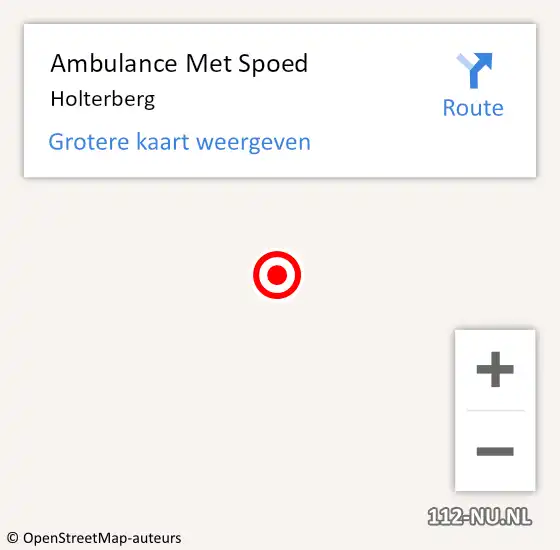 Locatie op kaart van de 112 melding: Ambulance Met Spoed Naar Holterberg op 21 mei 2018 19:08