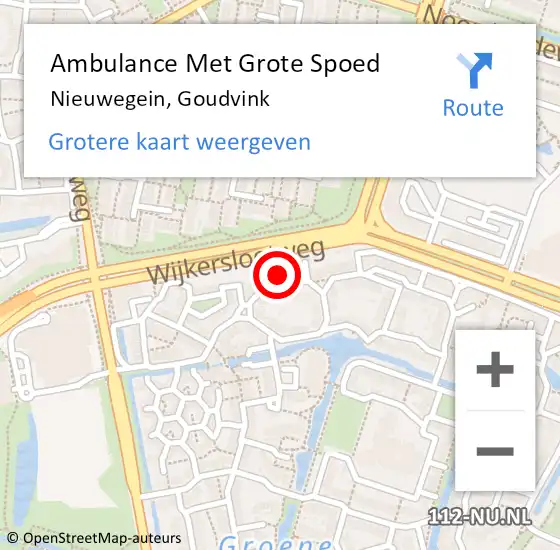 Locatie op kaart van de 112 melding: Ambulance Met Grote Spoed Naar Nieuwegein, Goudvink op 21 mei 2018 20:10