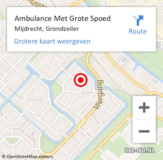 Locatie op kaart van de 112 melding: Ambulance Met Grote Spoed Naar Mijdrecht, Grondzeiler op 22 mei 2018 02:36