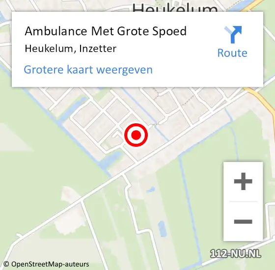 Locatie op kaart van de 112 melding: Ambulance Met Grote Spoed Naar Heukelum, Inzetter op 22 mei 2018 04:22