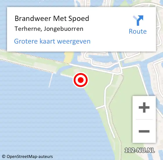 Locatie op kaart van de 112 melding: Brandweer Met Spoed Naar Terherne, Jongebuorren op 22 mei 2018 13:20