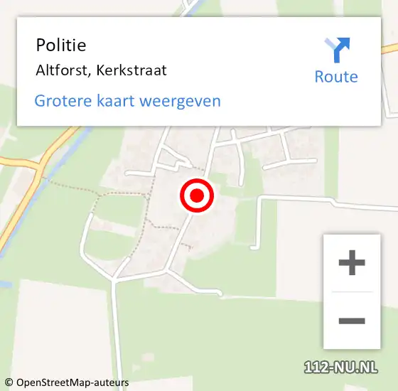 Locatie op kaart van de 112 melding: Politie Altforst, Kerkstraat op 22 mei 2018 16:13