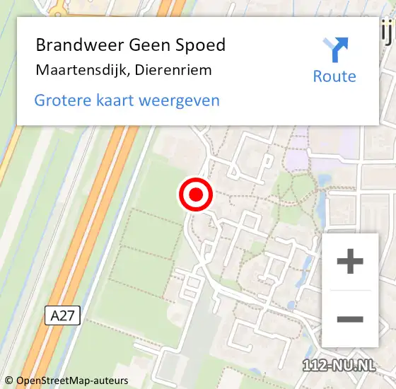 Locatie op kaart van de 112 melding: Brandweer Geen Spoed Naar Maartensdijk, Dierenriem op 22 mei 2018 17:16