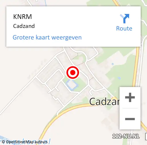 Locatie op kaart van de 112 melding: KNRM Cadzand op 23 mei 2018 09:49