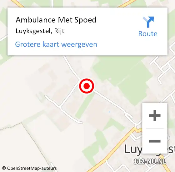 Locatie op kaart van de 112 melding: Ambulance Met Spoed Naar Luyksgestel, Rijt op 23 mei 2018 19:24