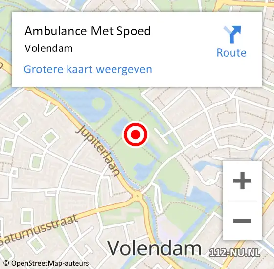 Locatie op kaart van de 112 melding: Ambulance Met Spoed Naar Volendam op 23 mei 2018 21:06